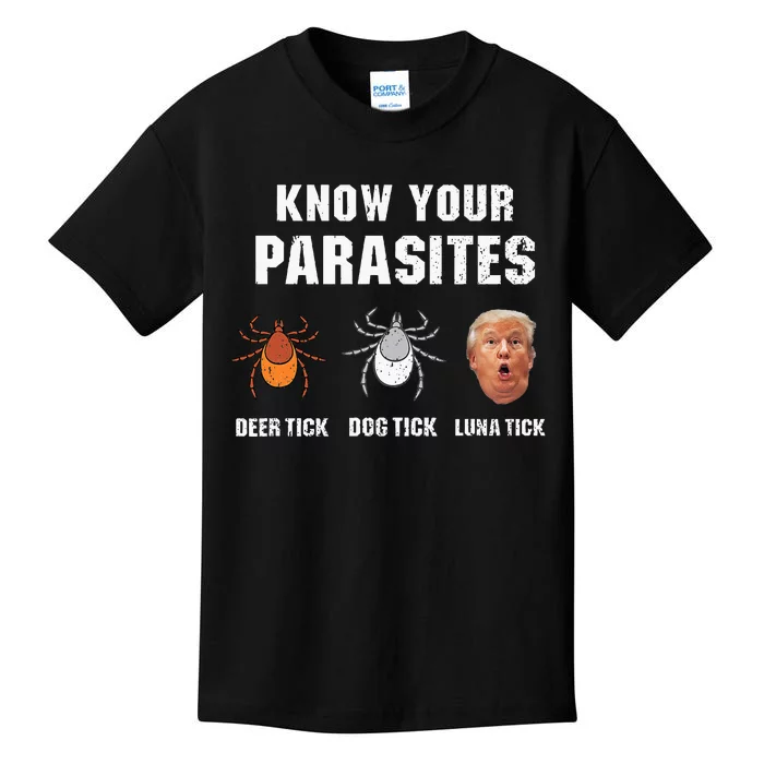 Know Your Parasites Funny Anti Trump Kids T-Shirt