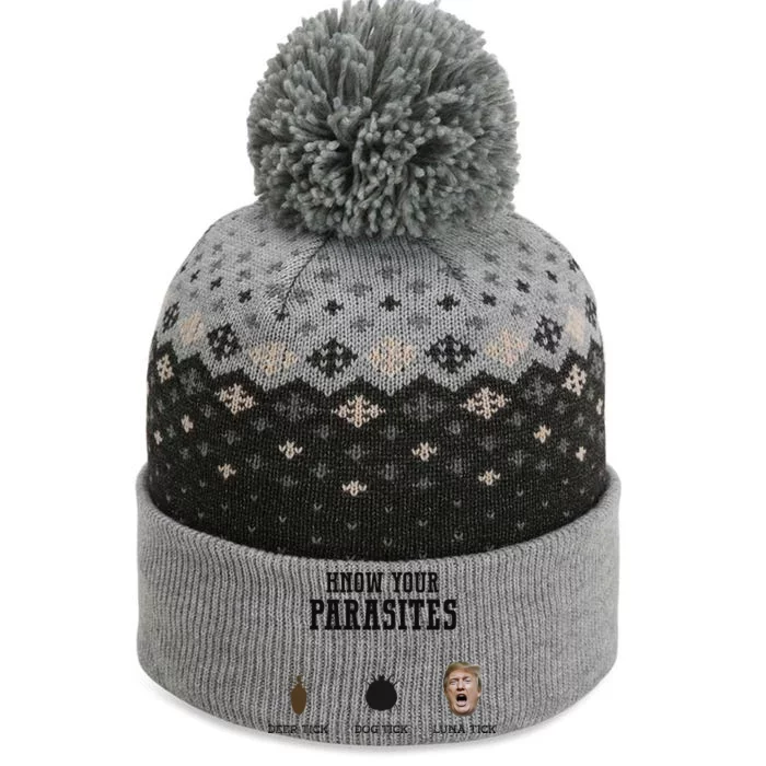 Know Your Parasites Antitrump The Baniff Cuffed Pom Beanie