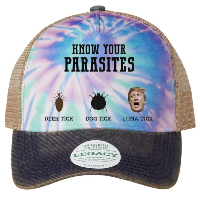 Know Your Parasites Antitrump Legacy Tie Dye Trucker Hat