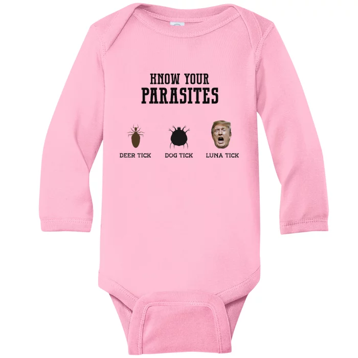 Know Your Parasites Antitrump Baby Long Sleeve Bodysuit