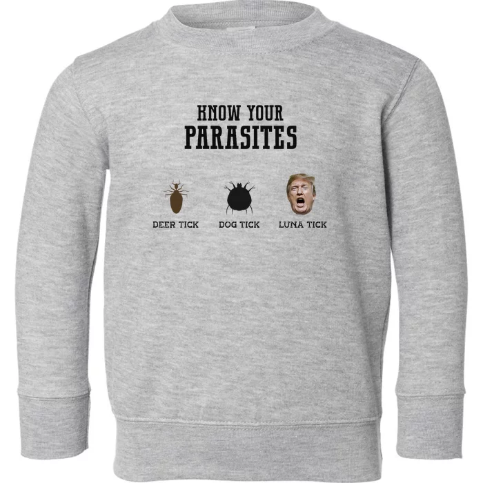 Know Your Parasites Antitrump Toddler Sweatshirt