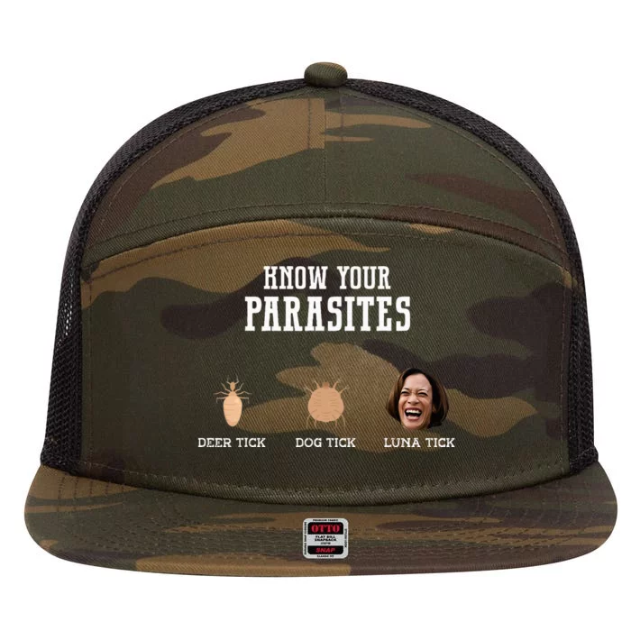 Know Your Parasites Republican 7 Panel Mesh Trucker Snapback Hat