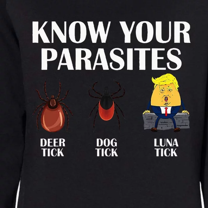 Know Your Parasites Anti Trump Democrat Vote Kamala Womens California Wash Sweatshirt