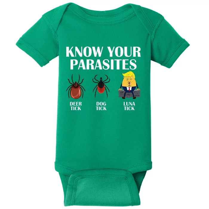 Know Your Parasites Anti Trump Democrat Vote Kamala Baby Bodysuit