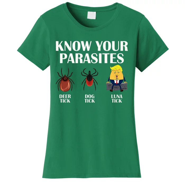 Know Your Parasites Anti Trump Democrat Vote Kamala Women's T-Shirt