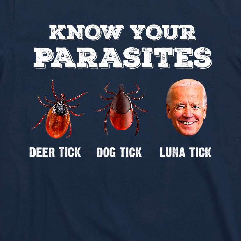 Know Your Parasites Anti Joe Biden Deer Tick, Dog Tick T-Shirt