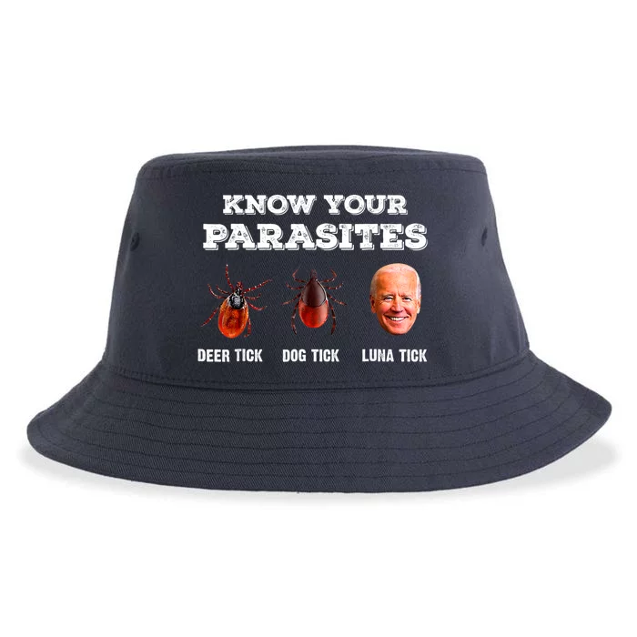 Know Your Parasites Anti Joe Biden Deer Tick, Dog Tick Sustainable Bucket Hat