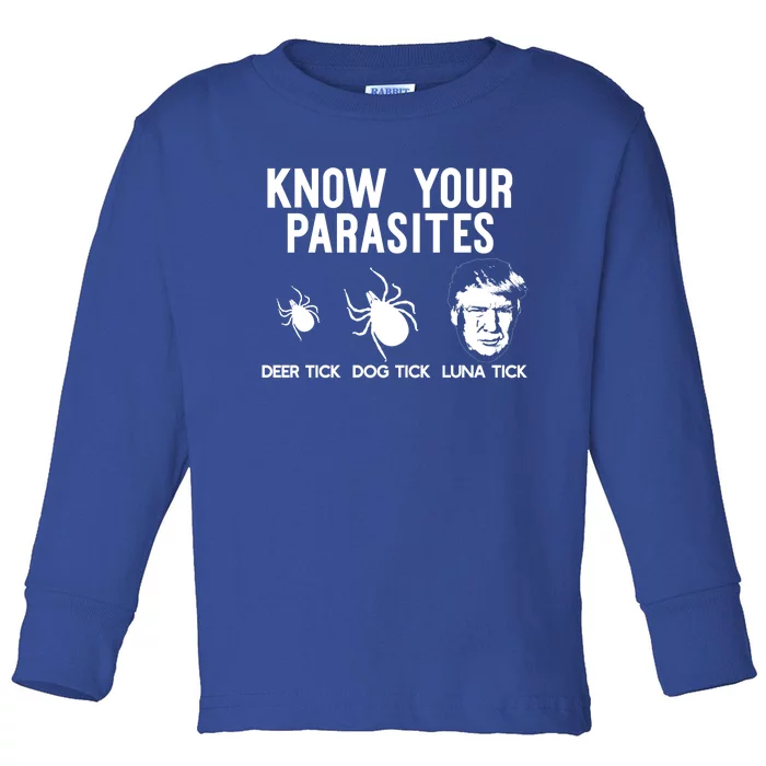 Know Your Parasites Antitrump Af Gift Hoody Resist Funny Toddler Long Sleeve Shirt