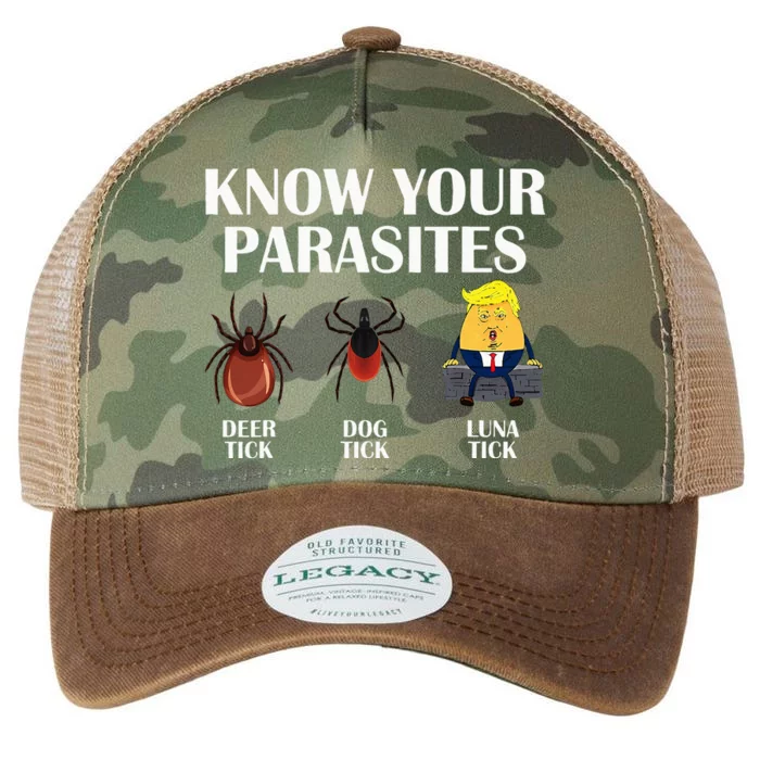 Know Your Parasites Anti Trump Democrat Vote Kamala Legacy Tie Dye Trucker Hat