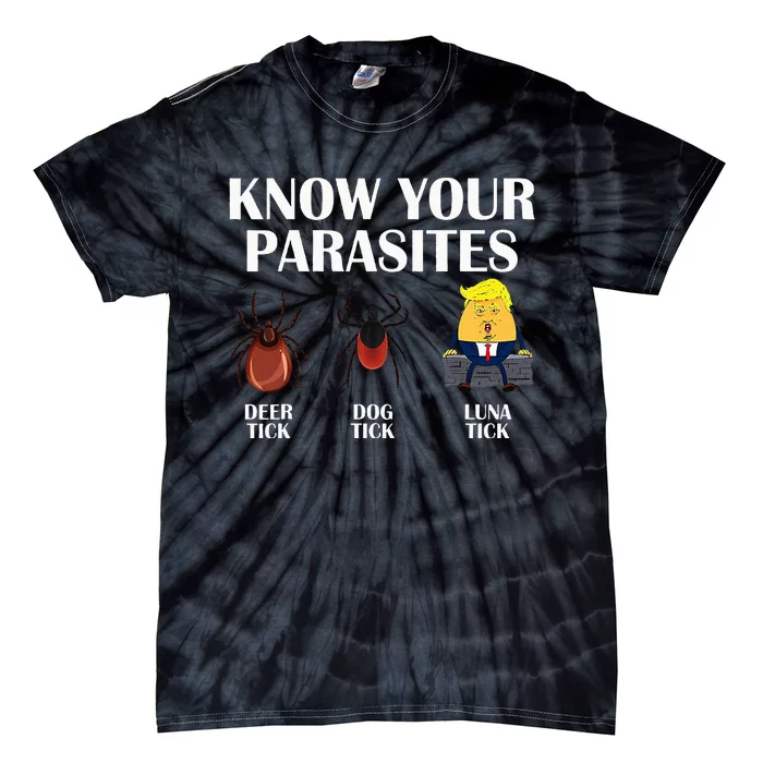 Know Your Parasites Anti Trump Democrat Vote Kamala Tie-Dye T-Shirt