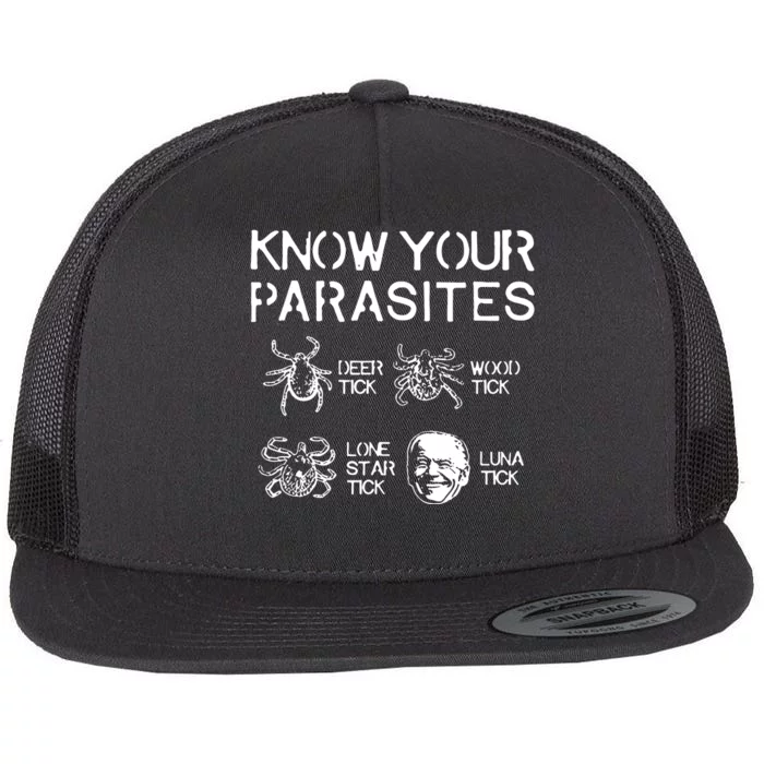 Know Your Parasites Luna Tick Flat Bill Trucker Hat