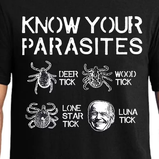 Know Your Parasites Funny Anti Against Joe Biden Lunatic Pajama Set