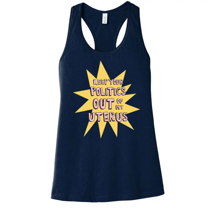 Keep Your Politics Out Of My Uterus Women's Racerback Tank