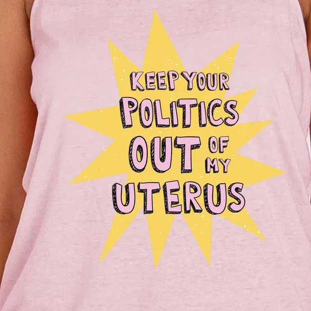 Keep Your Politics Out Of My Uterus Women's Knotted Racerback Tank