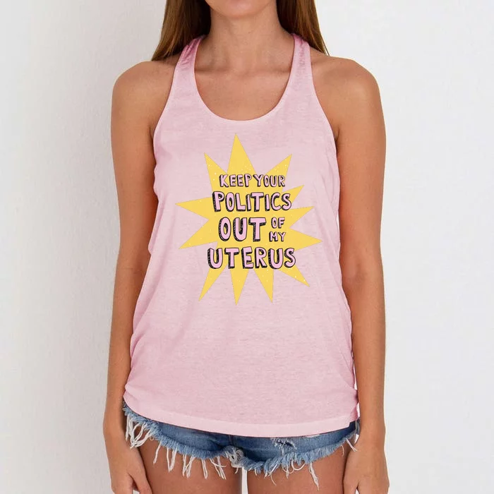 Keep Your Politics Out Of My Uterus Women's Knotted Racerback Tank