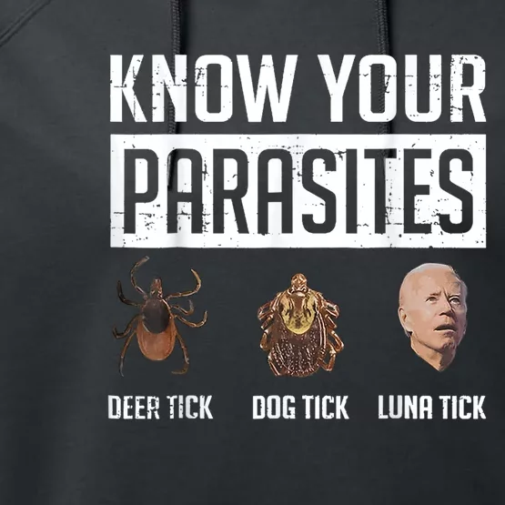 Know Your Parasites Deer Tick Dog Tick Luna Tick Performance Fleece Hoodie