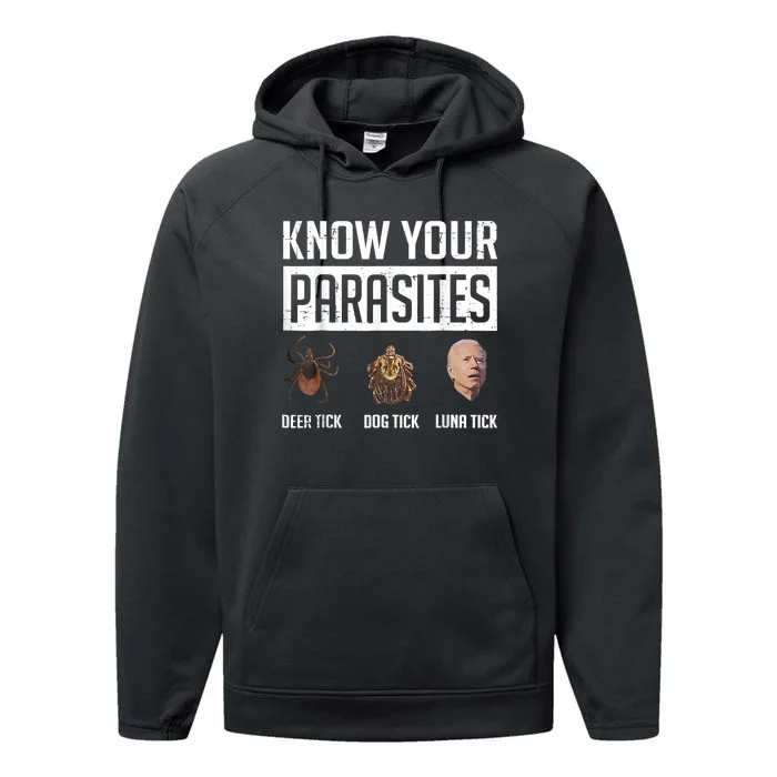 Know Your Parasites Deer Tick Dog Tick Luna Tick Performance Fleece Hoodie