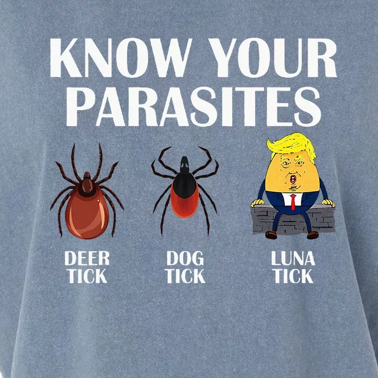 Know Your Parasites Anti Trump Democrat Vote Kamala Garment-Dyed Women's Muscle Tee