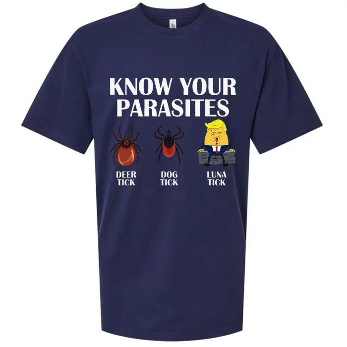 Know Your Parasites Anti Trump Democrat Vote Kamala Sueded Cloud Jersey T-Shirt