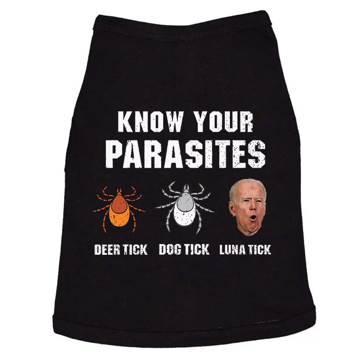 Know Your Parasites Anti Joe Biden Doggie Tank