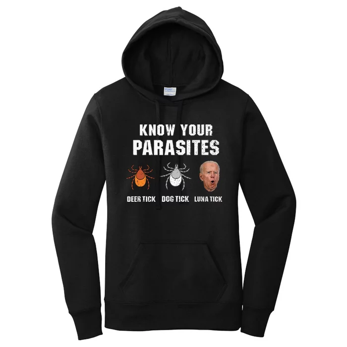 Know Your Parasites Anti Joe Biden Women's Pullover Hoodie