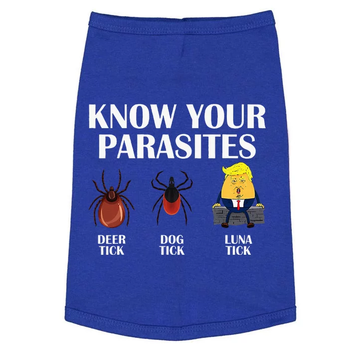 Know Your Parasites Anti Trump Doggie Tank