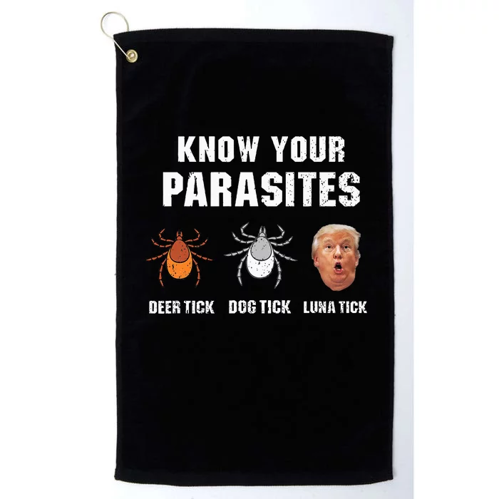 Know Your Parasites Funny Anti Trump Platinum Collection Golf Towel