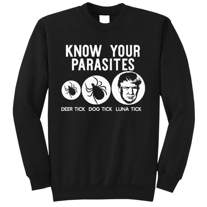 Know Your Parasites Antitrump Resist Funny Gift Tall Sweatshirt