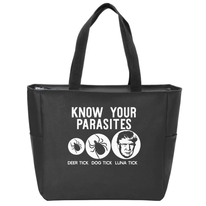 Know Your Parasites Antitrump Resist Funny Gift Zip Tote Bag