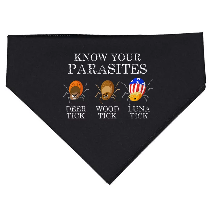 Know Your Parasites Anti Trump Luna Tick Funny USA-Made Doggie Bandana