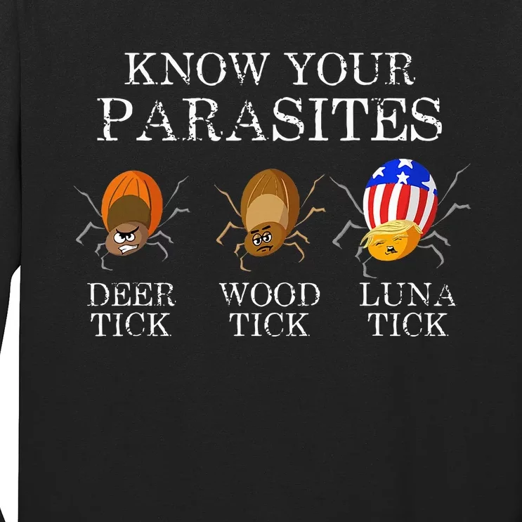 Know Your Parasites Anti Trump Luna Tick Funny Long Sleeve Shirt