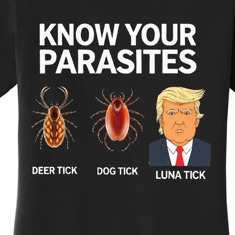 Know Your Parasites Anti Trumpism & Kamala Harris Support Women's T-Shirt