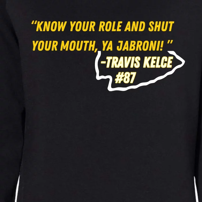 Know Your Role And Shut Your Mouth Womens California Wash Sweatshirt