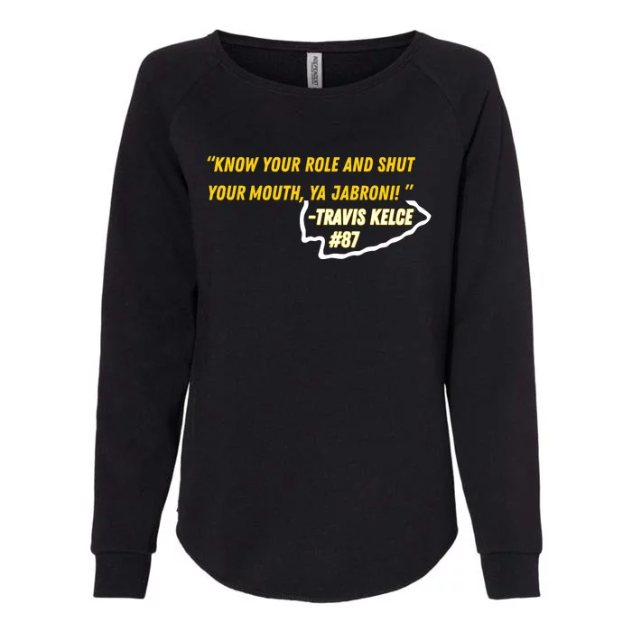 Know Your Role And Shut Your Mouth Womens California Wash Sweatshirt