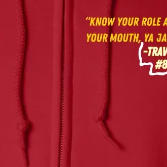 Know Your Role And Shut Your Mouth Full Zip Hoodie