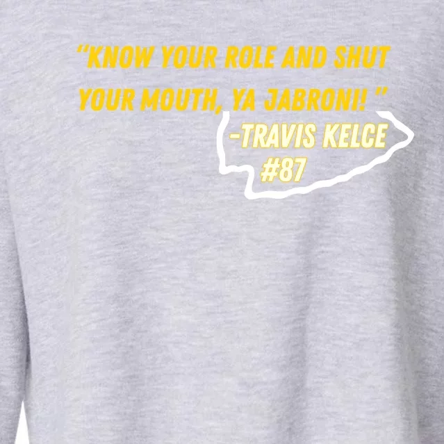 Know Your Role And Shut Your Mouth Cropped Pullover Crew