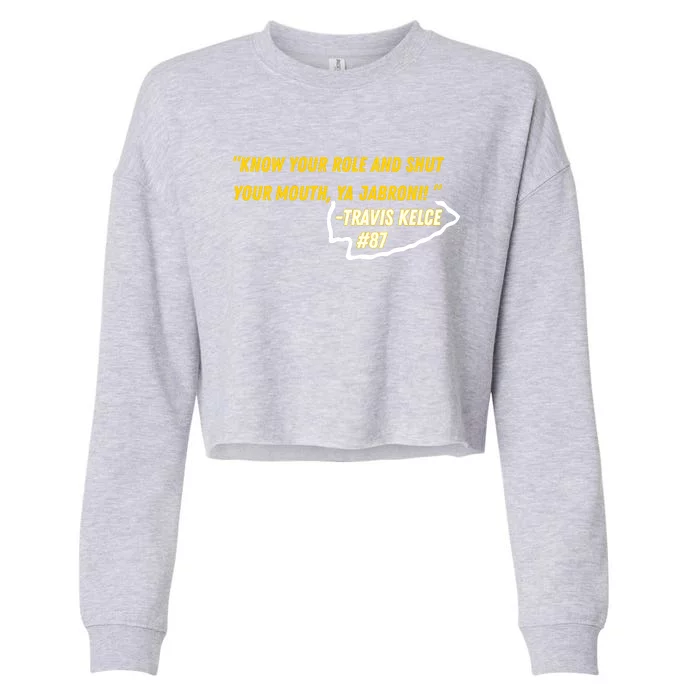 Know Your Role And Shut Your Mouth Cropped Pullover Crew