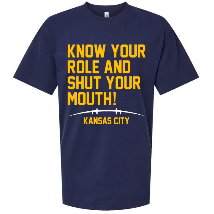 Know Your Role Shut Your Mouth Mahomes KC Sueded Cloud Jersey T-Shirt