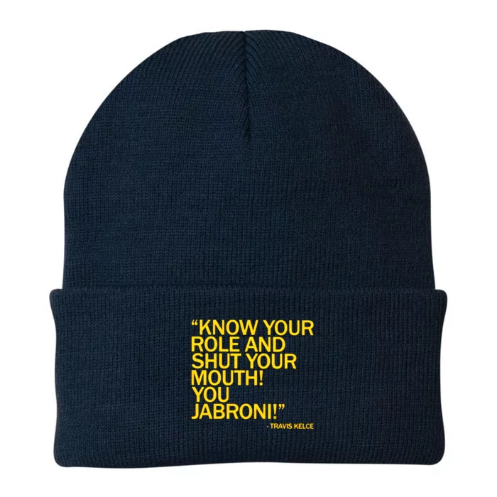 Know Your Role And Shut Your Mouth You Jabroni Knit Cap Winter Beanie