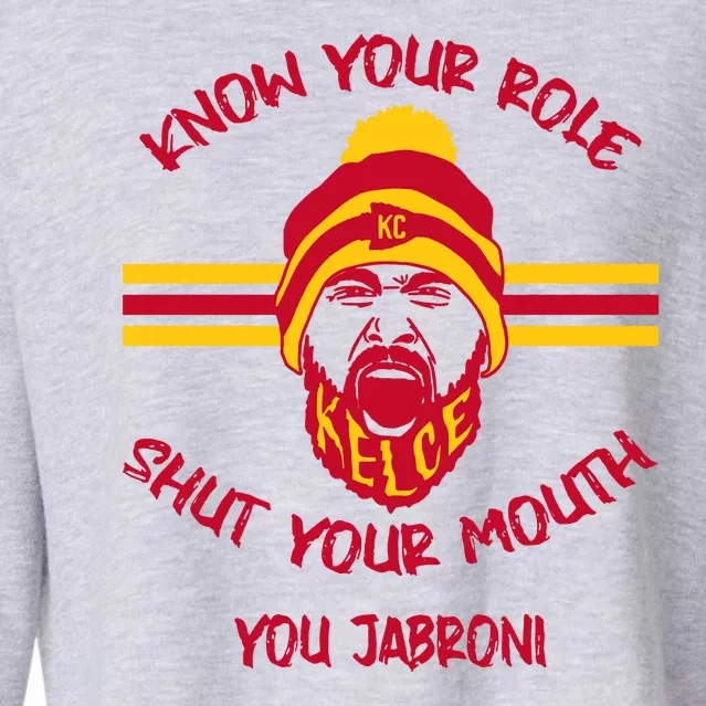 Know Your Role Shut Your Mouth You Jabron Cropped Pullover Crew