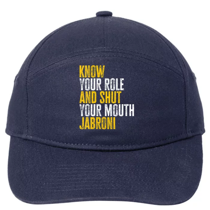 Know Your Role And Shut Your Mouth Jabroni 7-Panel Snapback Hat