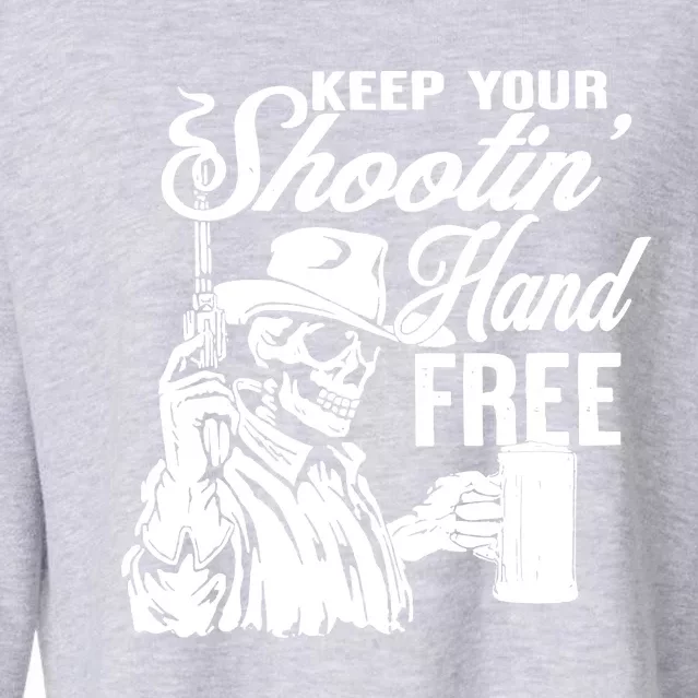 Keep Your Shooting Hand Free Cropped Pullover Crew