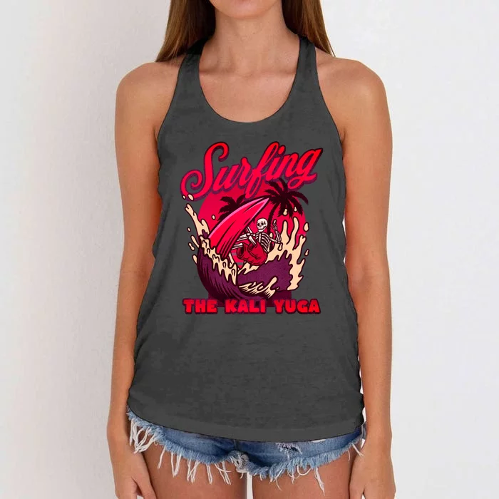 Kali Yuga Surf Club Traditionalist Julius Evola Women's Knotted Racerback Tank