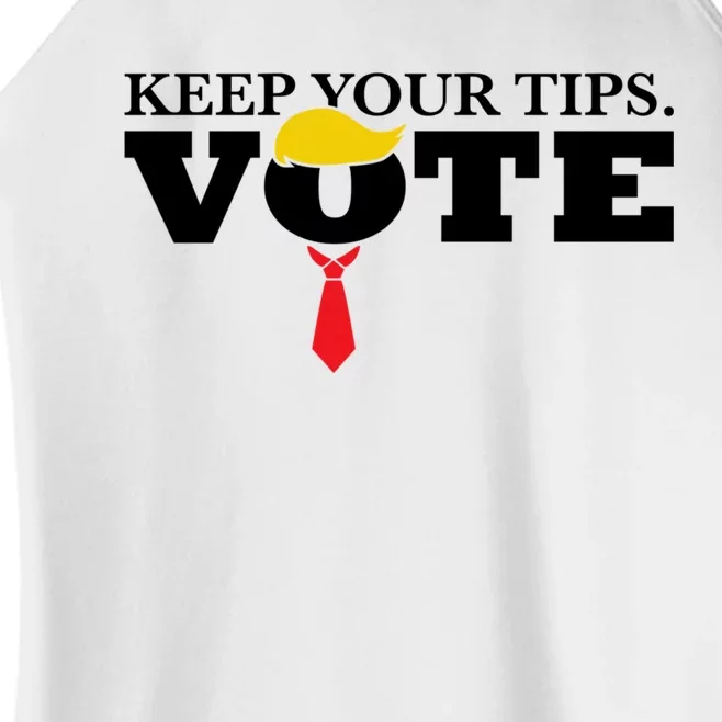 Keep Your Tips Vote Trump 2024 Im Voting Convicted Felon Women’s Perfect Tri Rocker Tank