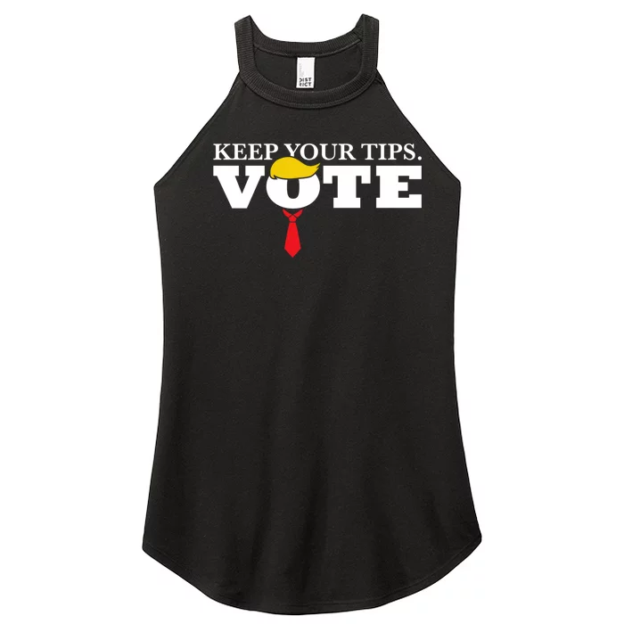 Keep Your Tips Vote Trump 2024 Im Voting Convicted Felon Women’s Perfect Tri Rocker Tank