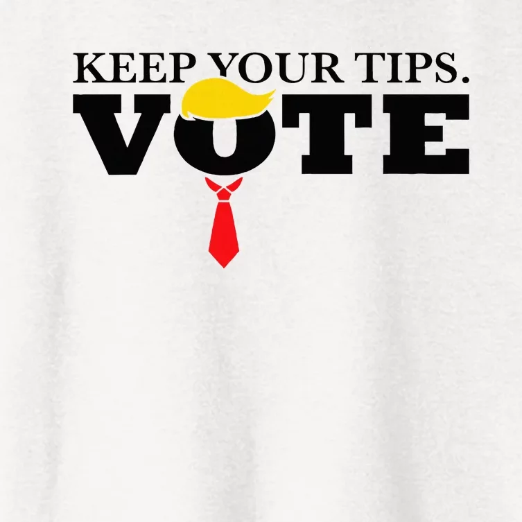 Keep Your Tips Vote Trump Im Voting Convicted Felon Women's Crop Top Tee