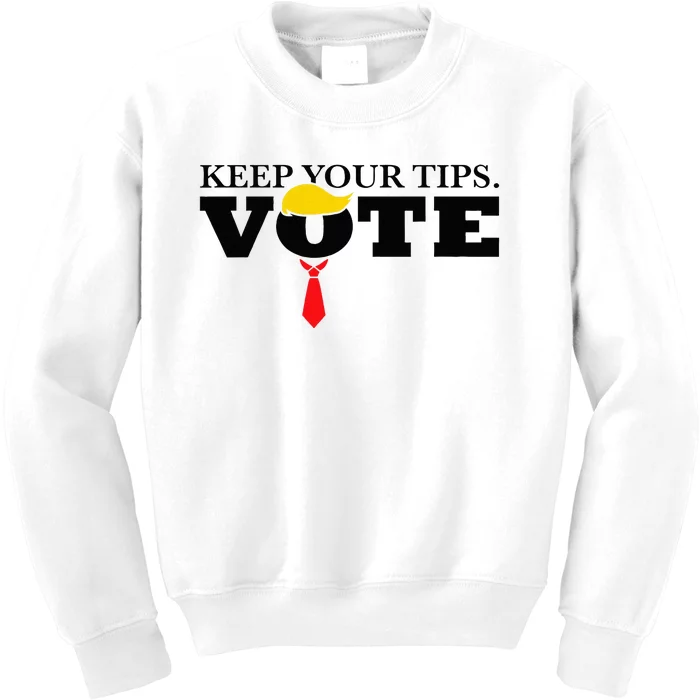 Keep Your Tips Vote Trump Im Voting Convicted Felon Kids Sweatshirt