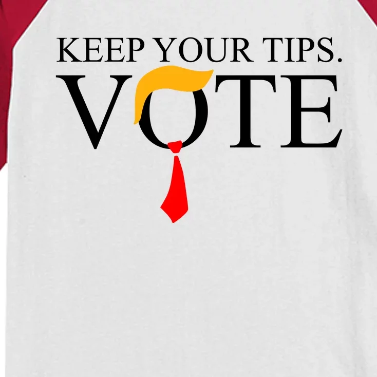 Keep Your Tips Vote Trump 2024 Im Voting Convicted Felon Kids Colorblock Raglan Jersey