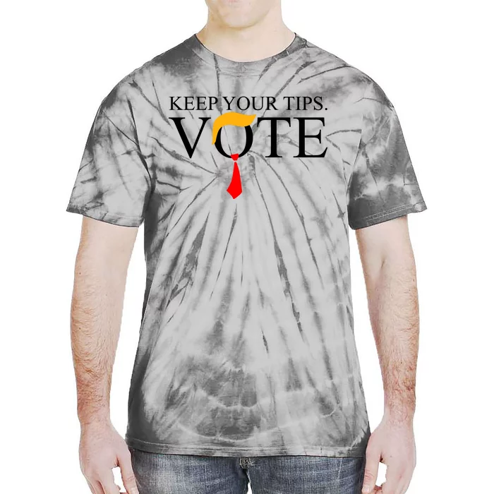 Keep Your Tips Vote Trump 2024 Im Voting Convicted Felon Tie-Dye T-Shirt