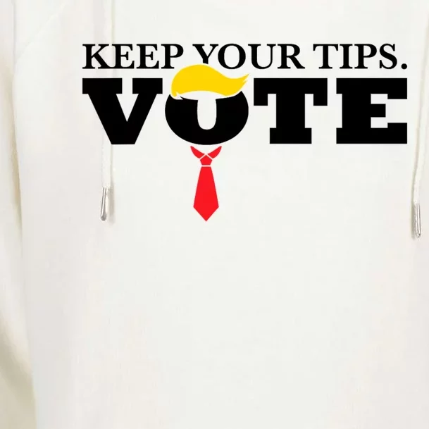 Keep Your Tips Vote Trump 2024 IM Voting Convicted Felon Womens Funnel Neck Pullover Hood